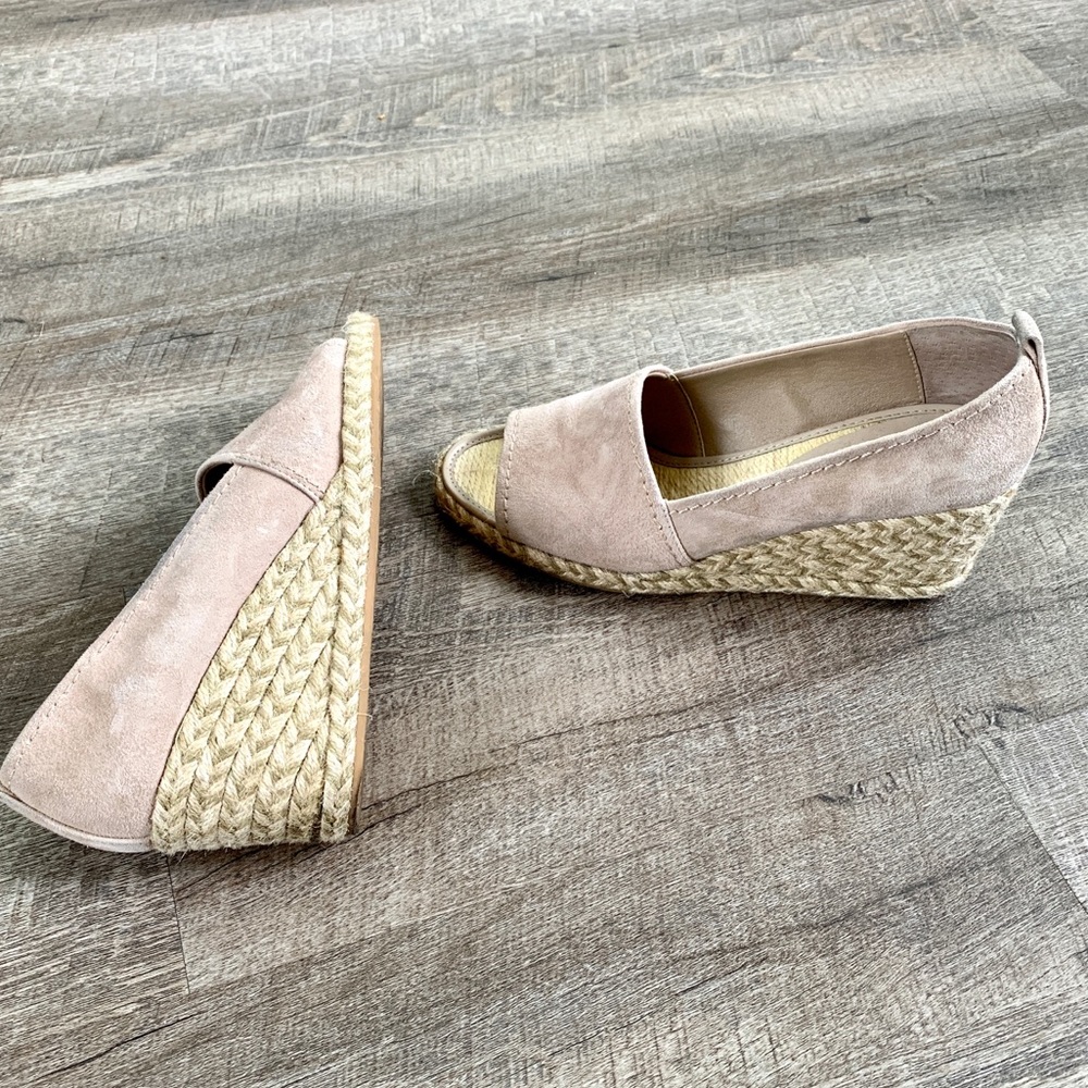 Donald J Pliner Nude Taupe Espadrille Wedge Sandal